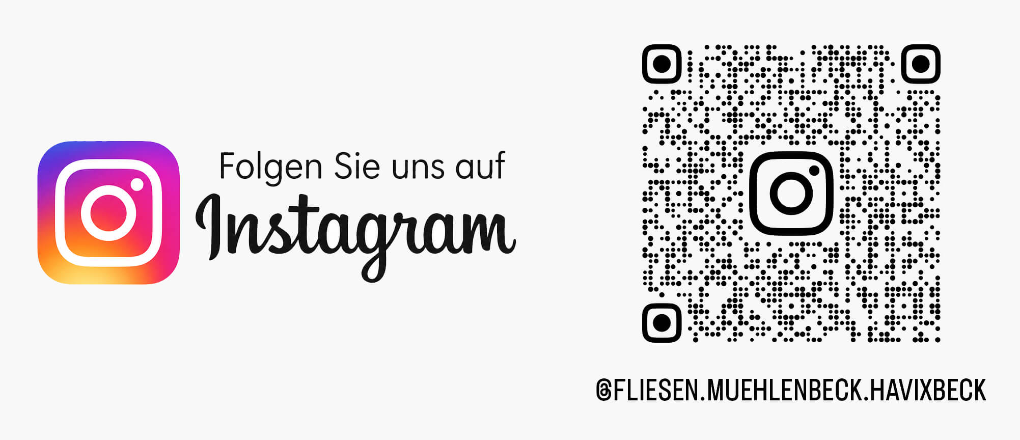 QR Code scannen! Fliesen Mühlenbeck bei Instagram